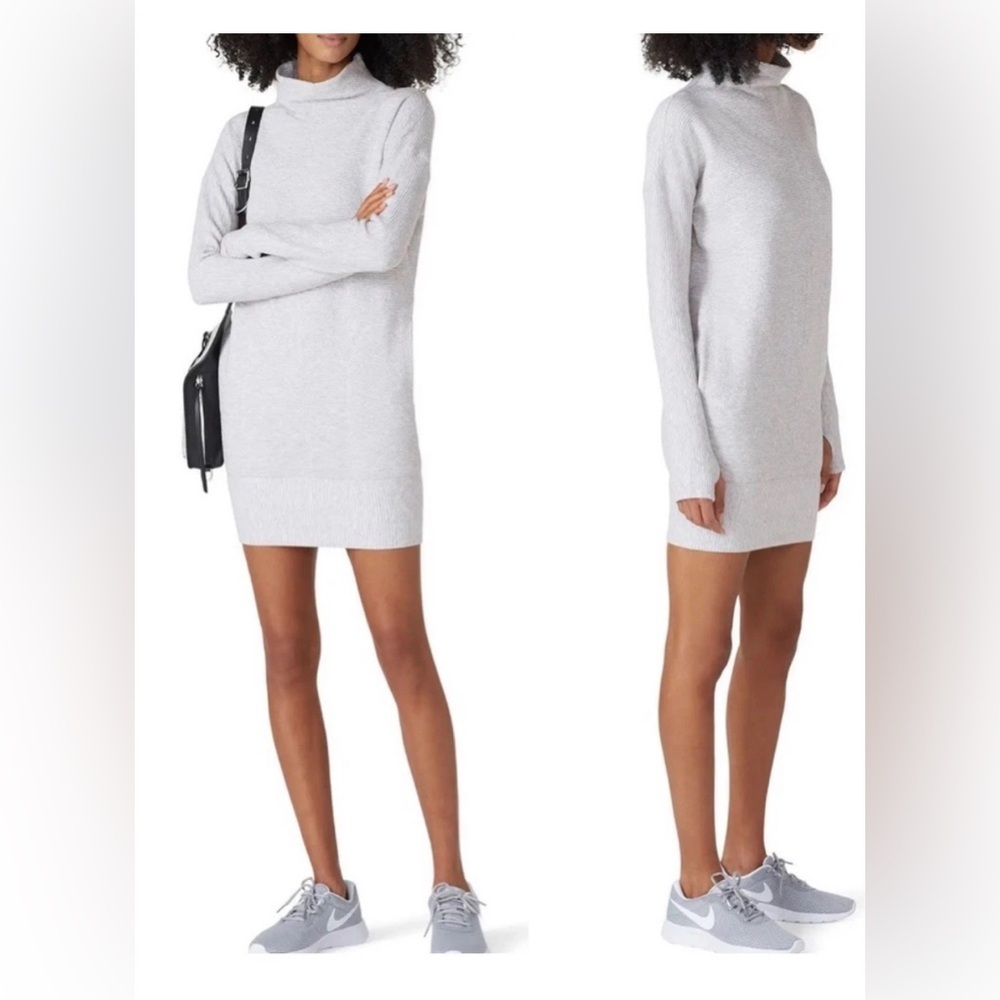 Lululemon Call for Cozy Dress size 6 Sweaterdress Heathered Core Light Grey